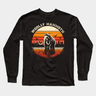 Woolly Mammoth Retro Vintage Mammoth Long Sleeve T-Shirt